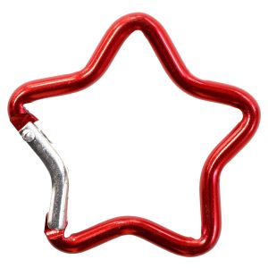 日本紐釦貿易 Nippon Chuko NBK アルミカラビナ スター 約48mm 1個 レッド KEK3-R 日本紐釦貿易