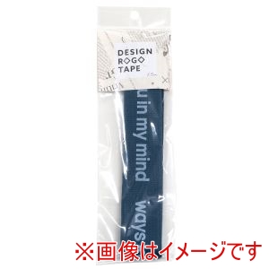 日本紐釦貿易 Nippon Chuko 日本紐釦貿易 ゴシックロゴデザインテープ 巾約30mm 1.5mカット ブルー KLT104-5