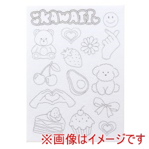 日本紐釦貿易 Nippon Chuko 日本紐釦 図案印刷済 フェルト土台 らくちくフェルト 1枚 Kawaii LCF-4