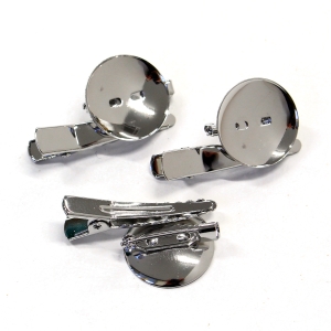 日本紐釦貿易 Nippon Chuko NBK 台付コサージュクリップ 皿φ20.5mm 3個 シルバー KE253-S 日本紐釦貿易