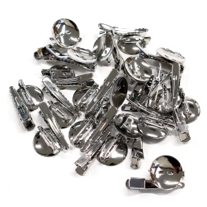 日本紐釦貿易 Nippon Chuko NBK 台付コサージュクリップ 皿φ20.5mm 20個 シルバー KE253-20 日本紐釦貿易