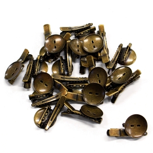 日本紐釦貿易 Nippon Chuko NBK 台付コサージュクリップ 皿 φ20.5mm 20個 アンティークゴールド KE254-20 日本紐釦貿易
