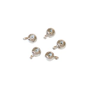 日本紐釦貿易 Nippon Chuko NBK スライドパーツ 5個入 4mm シルバー KE927-S 日本紐釦貿易