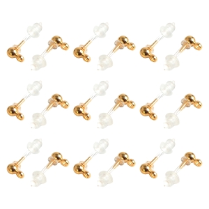 日本紐釦貿易 Nippon Chuko NBK 樹脂ピアス カン付 20組入 ゴールド KE193-20 日本紐釦貿易
