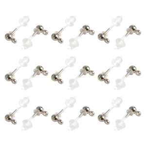 日本紐釦貿易 Nippon Chuko NBK 樹脂ピアス カン付 20組入 ニッケル KE194-20 日本紐釦貿易