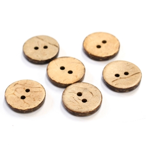 日本紐釦貿易 Nippon Chuko NBK やしの実ボタン 15mm 6個 CG1212 日本紐釦貿易