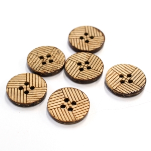 日本紐釦貿易 Nippon Chuko NBK ナチュラルボタン 18mm 6個 CG949 日本紐釦貿易