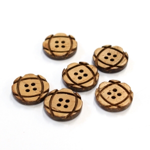 日本紐釦貿易 Nippon Chuko NBK ナチュラルボタン 15mm 6個 CG954 日本紐釦貿易