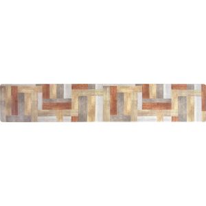 オカ ルックス ルックス 拭いてお手入れするキッチンマット ウッド柄 240×45cm ブラウン