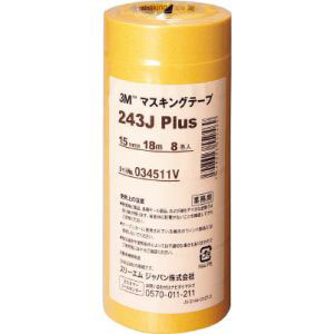 スリーエム 3M スリーエム 3M 243J 15 マスキングテープ 243J Plus 15mm×18m 8巻入り