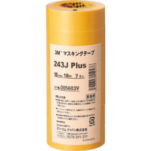 スリーエム 3M スリーエム 3M 243J 18 マスキングテープ 243J Plus 18mm×18m 7巻入り
