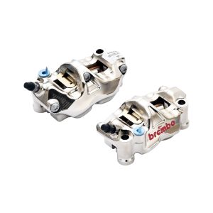 ブレンボ ブレンボ 220.B010.10 GP4-RX ラジアル CNC 4P キャリパー ニッケルコーティング レッドロゴ 左右セット φ32 取付ピッチ:108mm