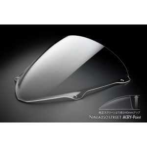アクリポイント アクリポイント スクリーン ストリート クリア 40mmUP Ninja250R