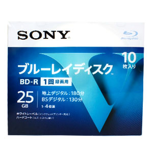 ソニー SONY ソニー SONY 10BNR1VLPS4 BD-R BDR 25GB 4倍速10枚