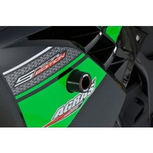 アグラス AGRAS アグラス 342-491-000BX Rスライダー フレーム BLK ロゴ入り NINJA250 13 AGRAS