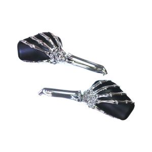 クリアキン Kuryakyn クリアキン T14-KUR1759 スケルトンハンドミラー 1ペア クロームステム/ブラックヘッド