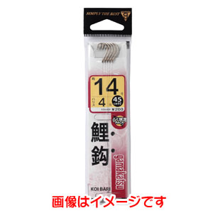 がまかつ Gamakatsu がまかつ 糸付 鯉鈎 茶 13号 ハリス 3 11-158