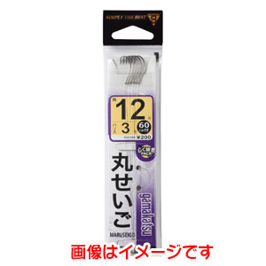 がまかつ Gamakatsu がまかつ 糸付 丸セイゴ 白 60cm 10号 ハリス 2 11-284