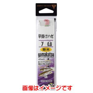 がまかつ Gamakatsu がまかつ 糸付 早掛ハゼ発光 赤 45cm 7号 ハリス 0.8 11-433