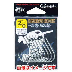 がまかつ Gamakatsu がまかつ ジギングフック 貫 つらぬき 銀 4/0号 68-428
