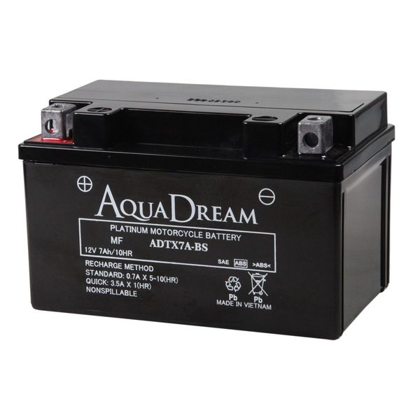  AQUA DREAM AQUA DREAM AD-ADTX7A-BS バイク用バッテリー PLATINUM Motorcycle Battery メーカー直送 代引不可 北海道沖縄離島不可