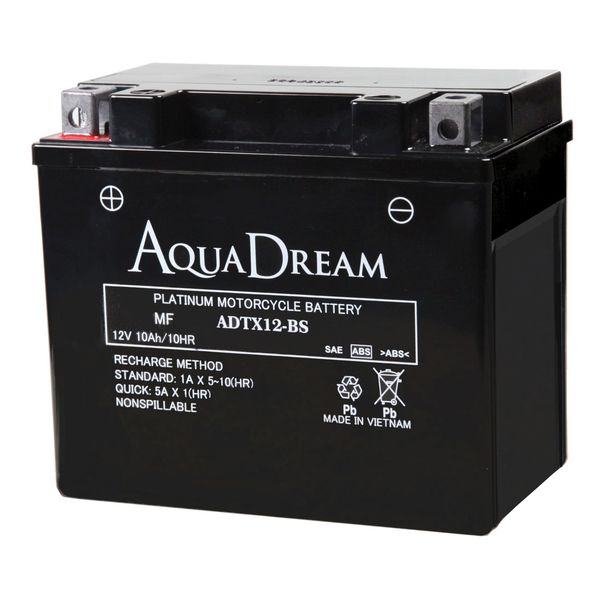  AQUA DREAM AQUA DREAM AD-ADTX12-BS バイク用バッテリー PLATINUM Motorcycle Battery メーカー直送 代引不可 北海道沖縄離島不可