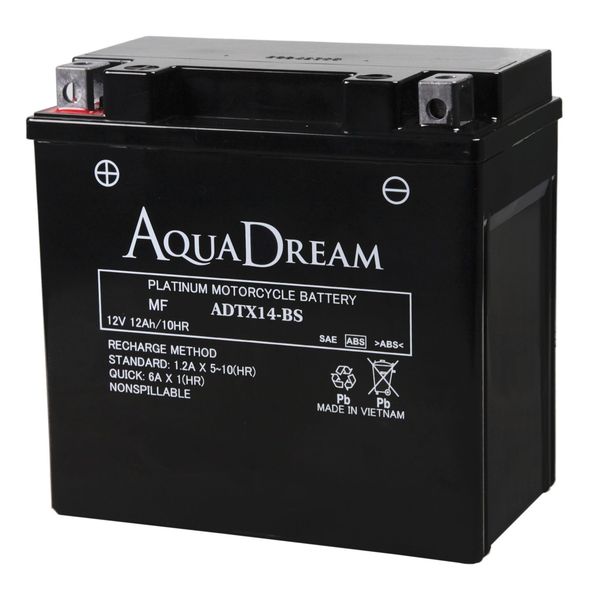  AQUA DREAM AQUA DREAM AD-ADTX14-BS バイク用バッテリー PLATINUM Motorcycle Battery メーカー直送 代引不可 北海道沖縄離島不可