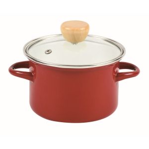 パール金属 パール金属 ジャストサイズ ホーロークックポット 12cm レッド HB-4897