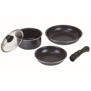 パール金属 パール金属 スタックアルファ ダイヤモンドコート IH対応 クックウェア5点セット HB-6002