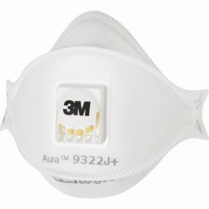 スリーエム 3M スリーエム 3M 9322J AURA Aura 使い捨て式防じんマスク 9322J+ DS2 個装タイプ 1枚