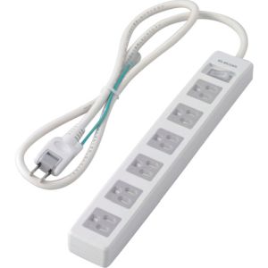 エレコム ELECOM エレコム T-T10-3610WH/RS タップ 3P6個口 差込口2P 一括スイッチ マグネット付 ホコリシャッター付 1m RoHS
