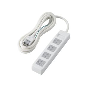 エレコム ELECOM エレコム 3pinタップ/ホコリシャッター付/4個口/2.5m/ホワイト T-T1C-3425WH