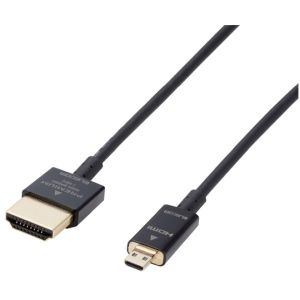 エレコム ELECOM エレコム DH-HDP14SSU10BK HDMIケーブル Premium スーパースリム micro 1.0m ブラック