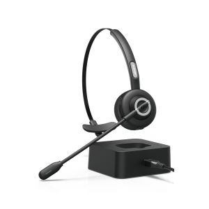 エレコム ELECOM エレコム LBT-HSOH14BK Bluetooth片耳ヘッドセット オーバーヘッドタイプ 充電台付 ブラック
