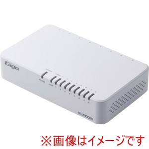 エレコム ELECOM エレコム EHC-G08PA4-W Giga対応スイッチングHub 8ポート プラスチック筐体 電源外付モデル ホワイト