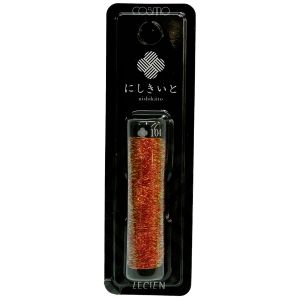 ルシアン LECIEN cosmo ルシアン にしきいと ラメ 発泡水 たすき撚り 刺しゅう糸 20m巻 Col.104 石榴 ざくろ No.77 CS77-104 cosmo