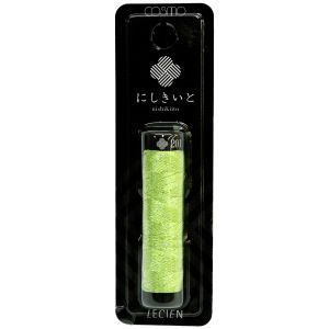ルシアン LECIEN cosmo ルシアン にしきいと ラメ 発泡水 たすき撚り 刺しゅう糸 20m巻 Col.201 冬瓜 とうがん No.77 CS77-201 cosmo