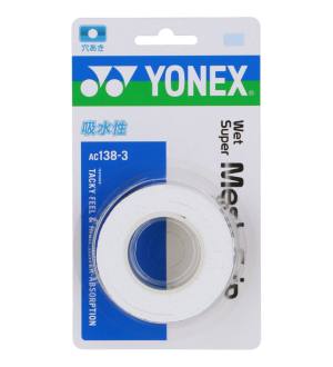 ヨネックス YONEX ヨネックス テニス ウェットスーパーメッシュグリップ 3本入り AC1383 ホワイト 011