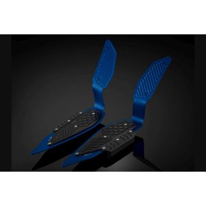 バイカーズ BIKERS バイカーズ　Y0316-BLU-BLK フットプレート 左右セット ブルー/ブラック XMAX 18-22