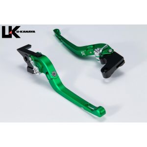 ユーカナヤ U-KANAYA U-KANAYA KA062-128-0717 レバーセット Rタイプ GN/BK (ツヤケシ) NINJA1000SX 20