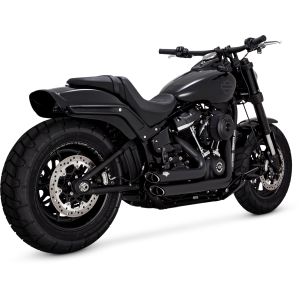 VanceHines VanceHines 1800-2603 ShortShots Staggered PCX ショートショットスタッガード ブラック マフラー SOFTAIL 18-22