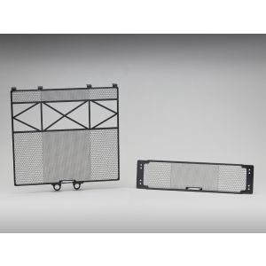 エッチングF エッチングF RON-DAEG-00 ラジエター＆オイルクーラーガードセット エンブレム黒 ナイトロレーシングDAEG用