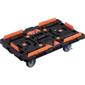 トラスコ中山 TRUSCO トラスコ中山 BT700KJ5S2-E100T 連結式樹脂製平台車 ビートル 700X450 自在5輪 内2輪ストッパー付 柵 メーカー直送 代引不可 北海道沖縄離島不可