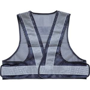 トラスコ TRUSCO トラスコ TMVS-BS メッシュ安全ベスト ショート丈 紺×シルバー 着丈420mm