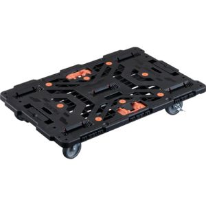 トラスコ中山 TRUSCO BT900J5S2-E100T 連結式樹脂製平台車 ビートル 900X600 自在5輪 内2輪ストッパー付 とめたろう付 メーカー直送 代引不可 北海道沖縄離島不可