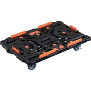 トラスコ中山 TRUSCO トラスコ中山 BT900KJ5S2-E100T 連結式樹脂製平台車 ビートル 900X600 自在5輪 内2輪ストッパー付 柵 メーカー直送 代引不可 北海道沖縄離島不可
