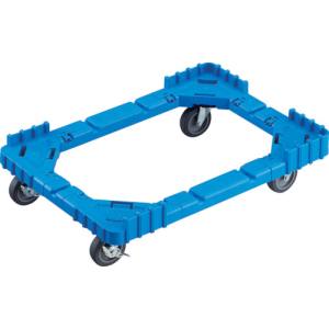 トラスコ TRUSCO トラスコ OCD-50BS-B OCドーリー 50Lオリコン用 エラストマー車輪 4輪自在ストッパー付 片側ガード無し ブルー