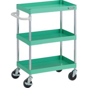 トラスコ中山 TRUSCO トラスコ PEW963AYG フェニックスワゴン 抗ウィルスハンドル 省音 600X400XH880 3段 YG色 TRUSCO メーカー直送 代引不可 北海道沖縄離島不可