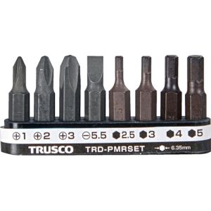 トラスコ中山 TRUSCO トラスコ中山 TRD-PMRSET プラス･マイナス･六角レンチビット ホルダー付 セット8本組
