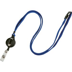 トラスコ TRUSCO トラスコ TRC-L-B リールクリップ付ストラップ 青 TRUSCO